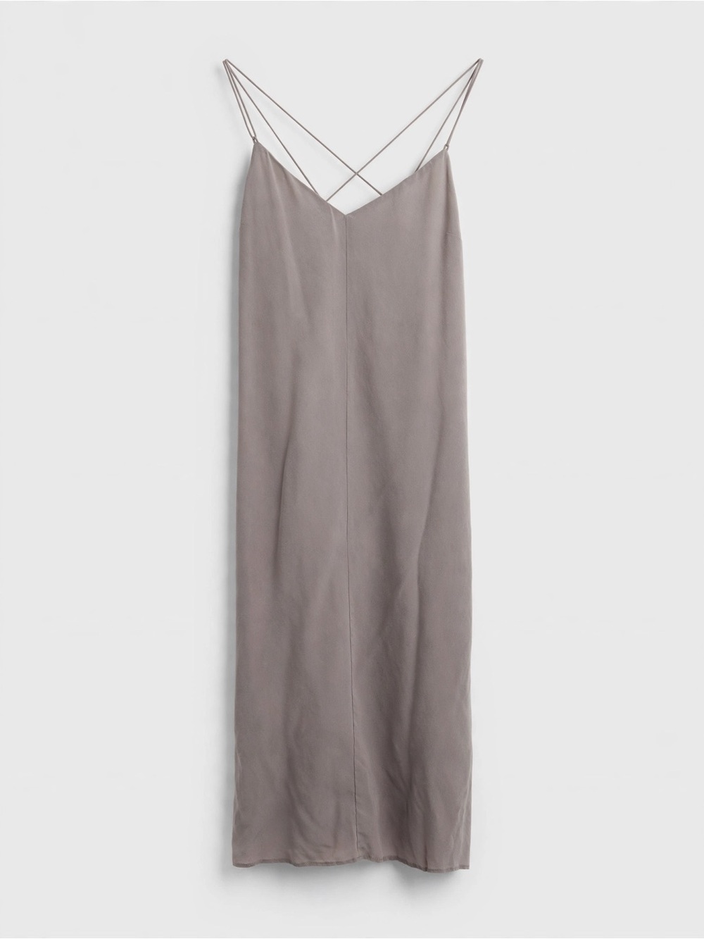 Madewell Silk Cross-Back Slip Midi Dress Lilac Size 4